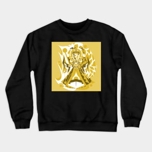 gold blue flatwoods creature monster ecopop art Crewneck Sweatshirt